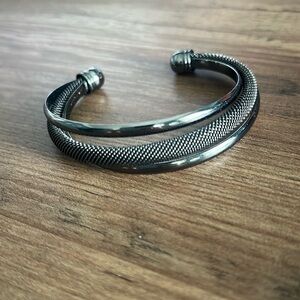 Lia Sophia Hematite cuff bracelet